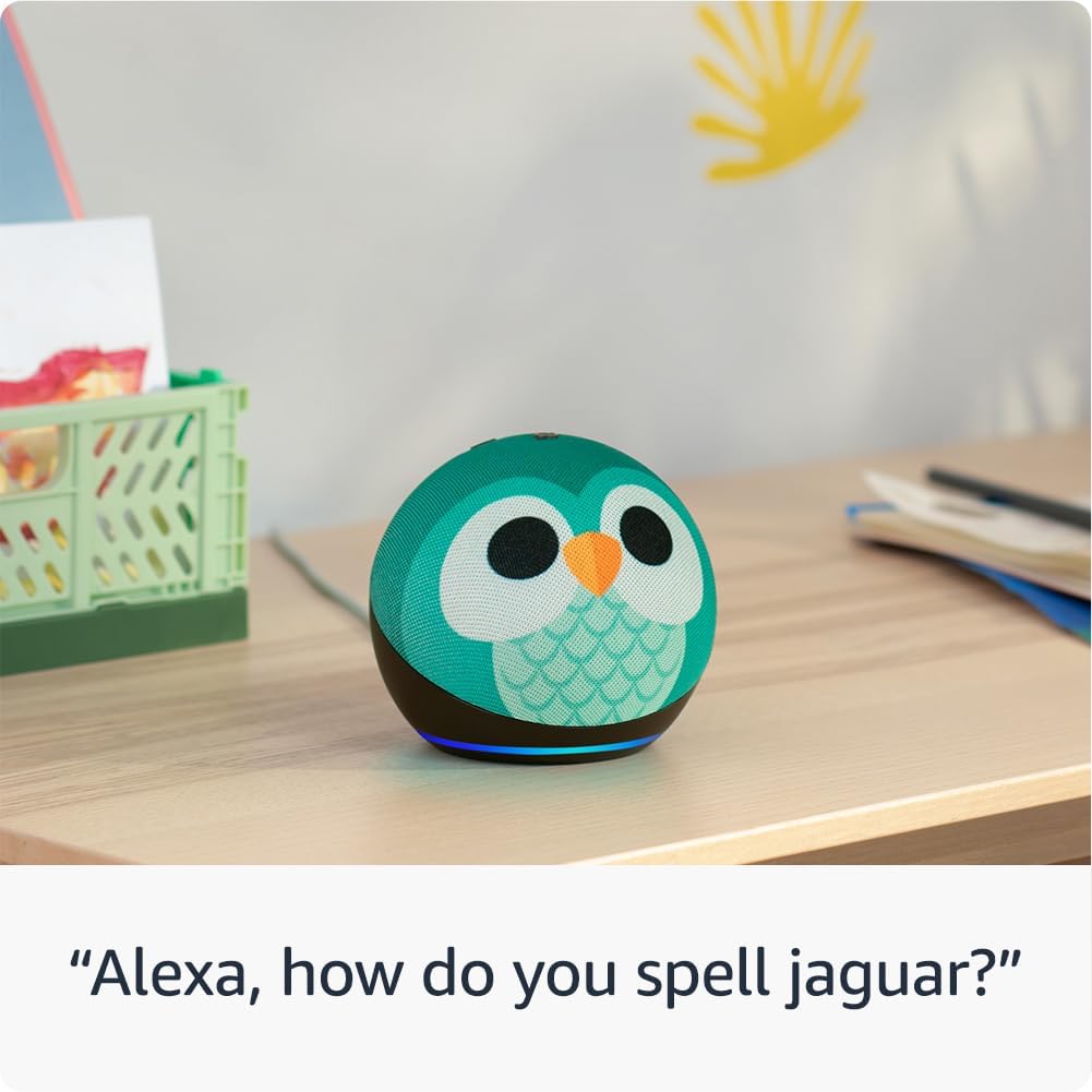 Echo Dot Kids (newest gen) | Wi-Fi and Bluetooth smart speaker with Alexa | With 1 year of Amazon Kids+ content | Stardust