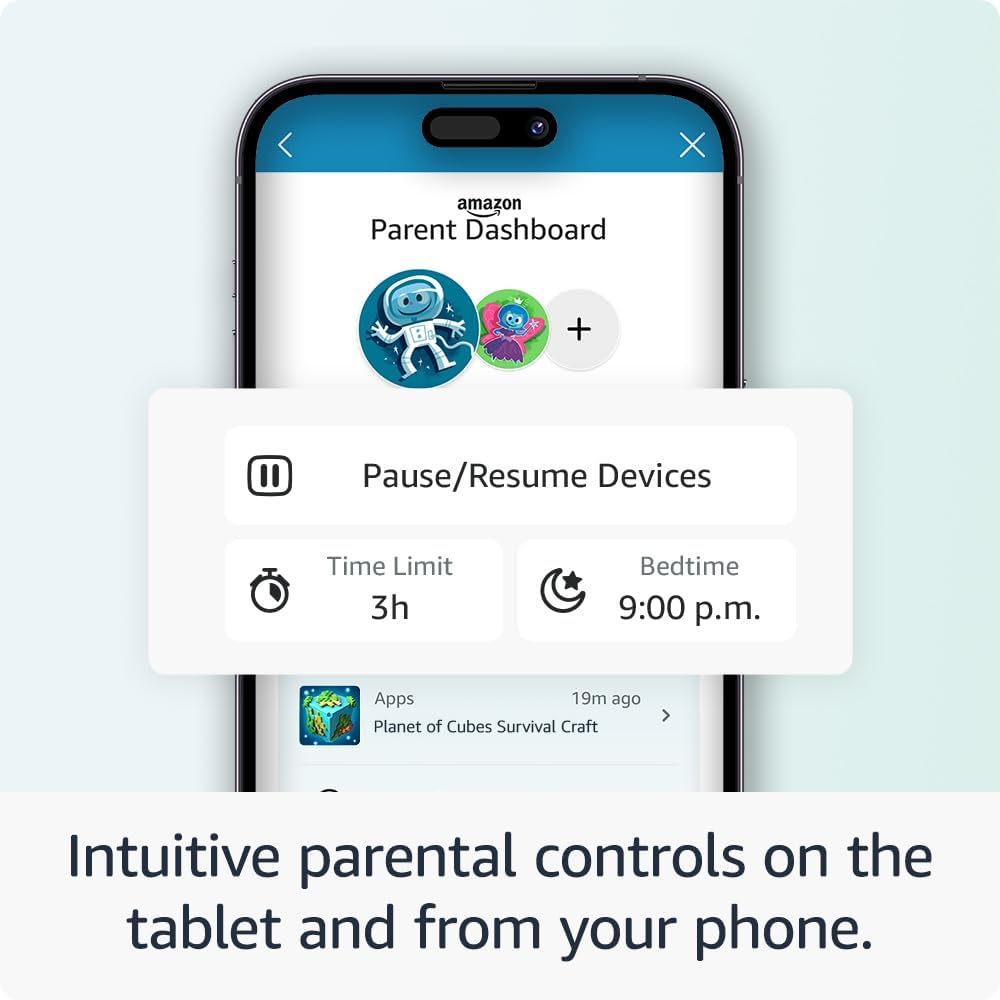 Amazon Fire HD 8 Kids Pro tablet (newest gen), ages 6–12 | 3 GB memory, includes ads-free books, games and videos that children love, 8" HD screen, parental controls, 13-hr battery, 32 GB