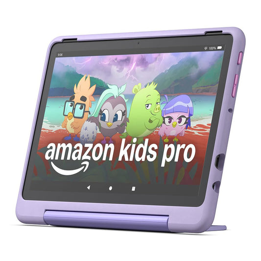 Amazon Fire HD 10 Kids Pro tablet (newest gen)| ages 6–12, long battery life, includes ads-free books, games, apps and videos that children love, 10.1" brilliant screen, parental controls, 32GB