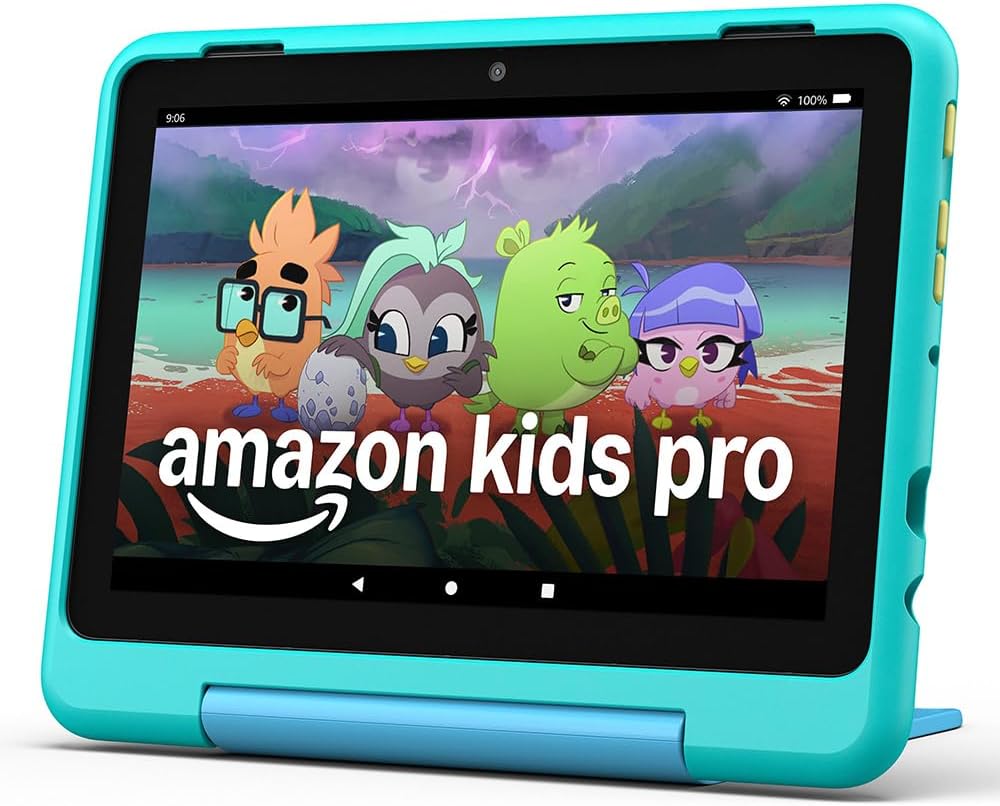 Amazon Fire HD 8 Kids Pro tablet (newest gen), ages 6–12 | 3 GB memory, includes ads-free books, games and videos that children love, 8" HD screen, parental controls, 13-hr battery, 32 GB