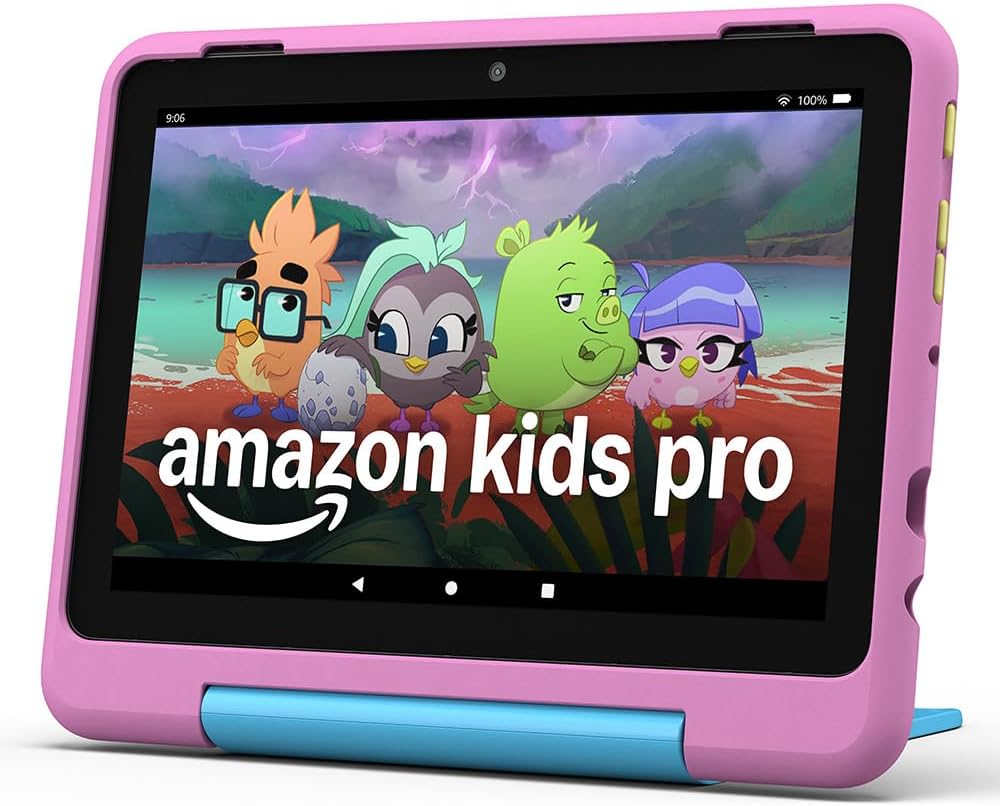 Amazon Fire HD 8 Kids Pro tablet (newest gen), ages 6–12 | 3 GB memory, includes ads-free books, games and videos that children love, 8" HD screen, parental controls, 13-hr battery, 32 GB