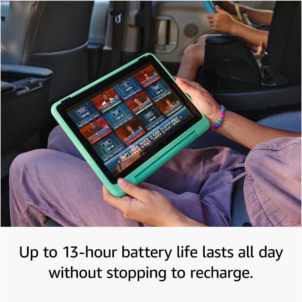 Amazon Fire HD 10 Kids Pro tablet (newest gen)| ages 6–12, long battery life, includes ads-free books, games, apps and videos that children love, 10.1" brilliant screen, parental controls, 32GB