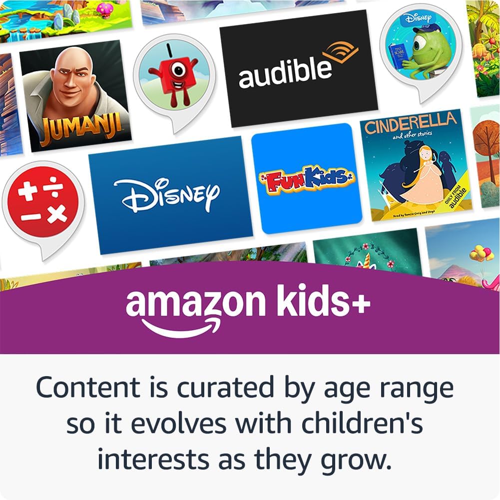 Echo Dot Kids (newest gen) | Wi-Fi and Bluetooth smart speaker with Alexa | With 1 year of Amazon Kids+ content | Stardust