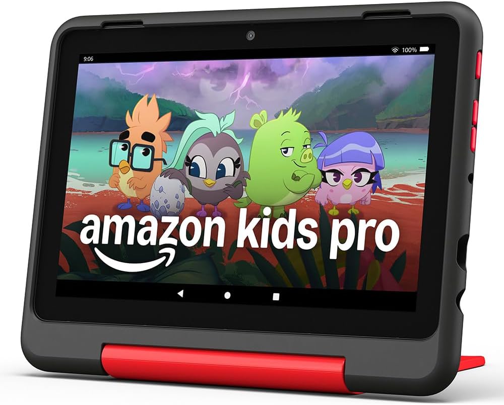 Amazon Fire HD 8 Kids Pro tablet (newest gen), ages 6–12 | 3 GB memory, includes ads-free books, games and videos that children love, 8" HD screen, parental controls, 13-hr battery, 32 GB